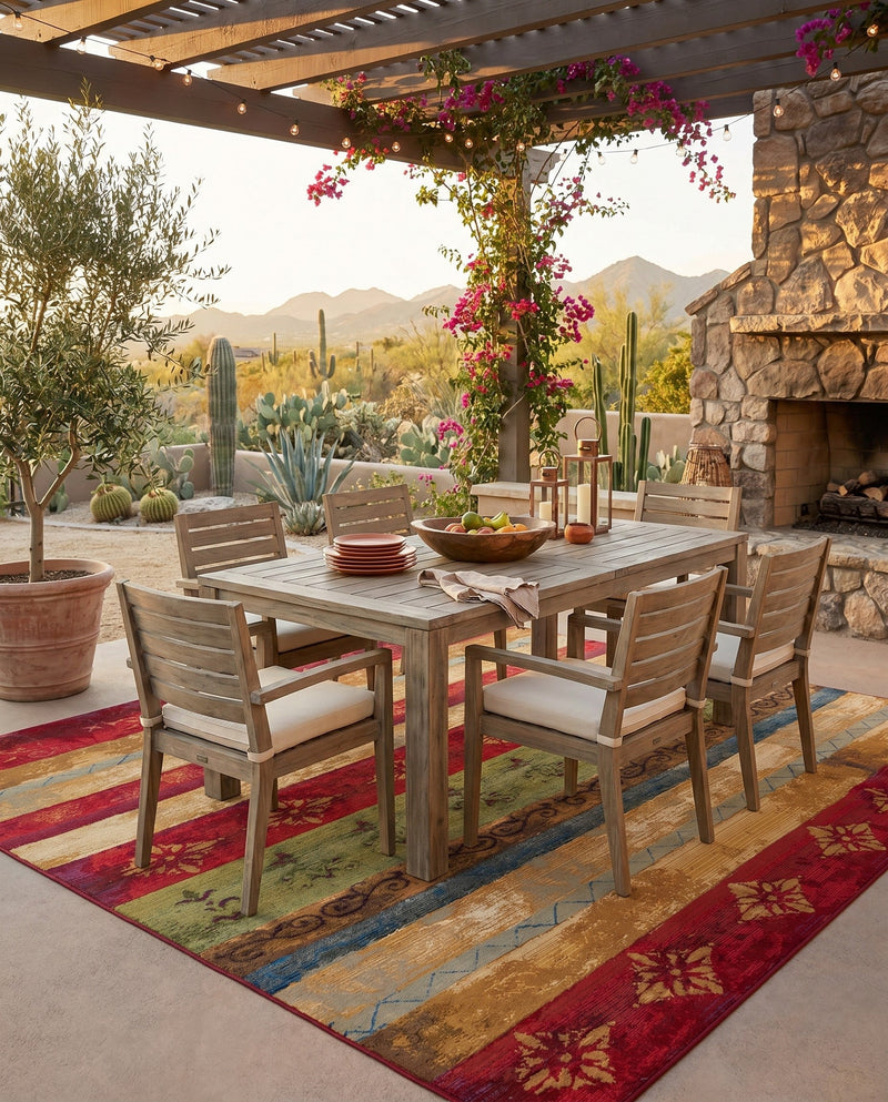 Urban Terrace Collection Area Rug -  Rooftop Rectangle Multi  lifestyle 41