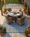 Savannah Pergola Collection Area Rug -  Pergola (Blue) Rectangle Blue  lifestyle 6