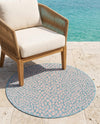 Urban Oasis Rugs Collection Area Rug -  Terrace (Pink and Aqua) Round Pink and Aqua  lifestyle 63