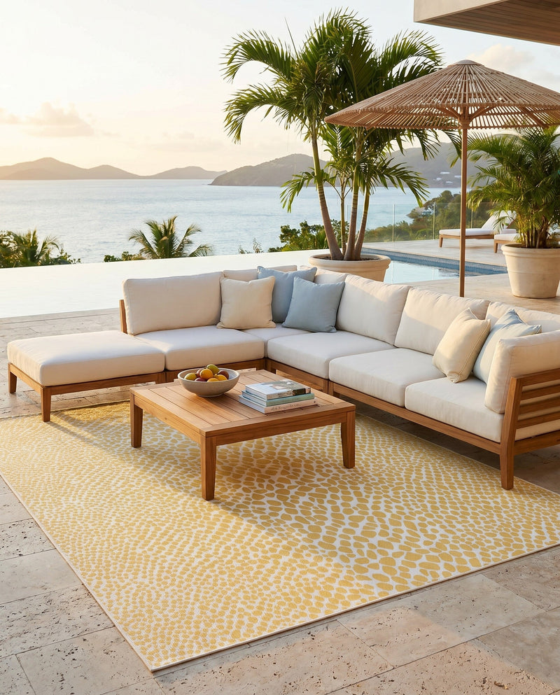 Urban Oasis Rugs Collection Area Rug -  Terrace (Yellow Ivory) Rectangle Yellow Ivory  lifestyle 17