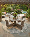 Coastal Terrace Collection Area Rug -  Marina Round Ivory and Beige  lifestyle 48
