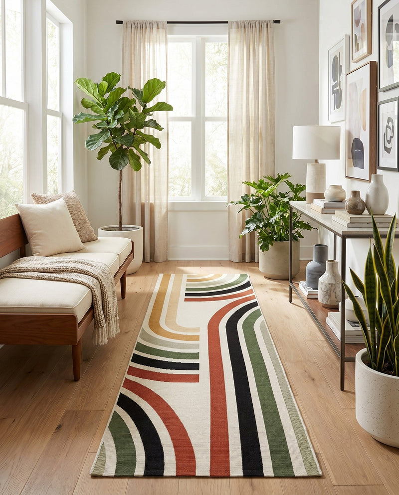 Urban Terrace Collection Area Rug -  Piazza Runner Multi  lifestyle 41