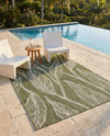 Seaside Blooms Collection Area Rug -  Evergreen (Green) Rectangle Green  lifestyle 18