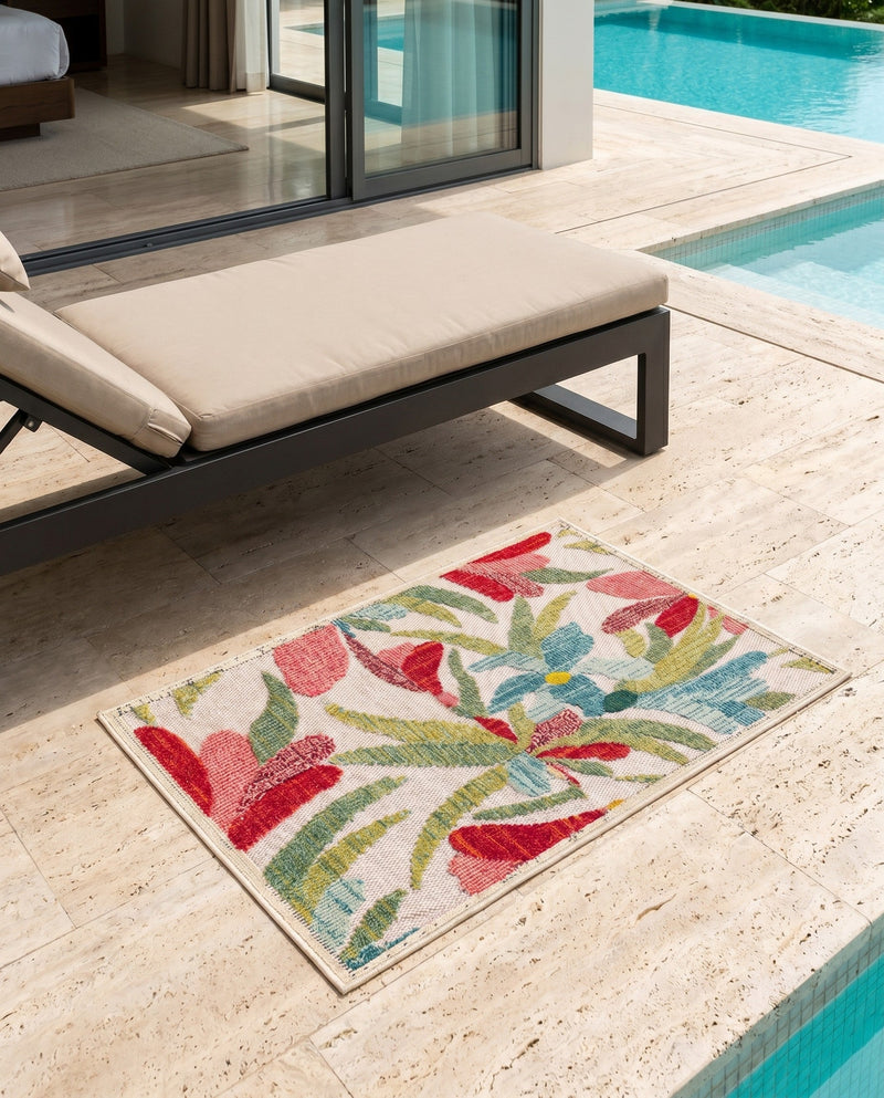 Outdoor Marrakesh Collection Area Rug -  Midelt Rectangle Multi  lifestyle 19