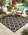 Savannah Pergola Collection Area Rug - Arbor (Black) Square Black  lifestyle 86