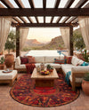 Safari Escape Rugs Collection Area Rug - Serengeti Oval Multi  lifestyle 84
