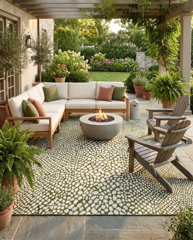 Urban Oasis Rugs Collection Area Rug -  Terrace (Green) Square Green  lifestyle 28