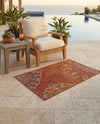 Urban Terrace Collection Area Rug -  Veranda Rectangle Rust Red  lifestyle 22