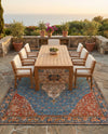 Patio Heritage Collection Area Rug -  Grove Rectangle Navy Blue and Rust Red  lifestyle 29
