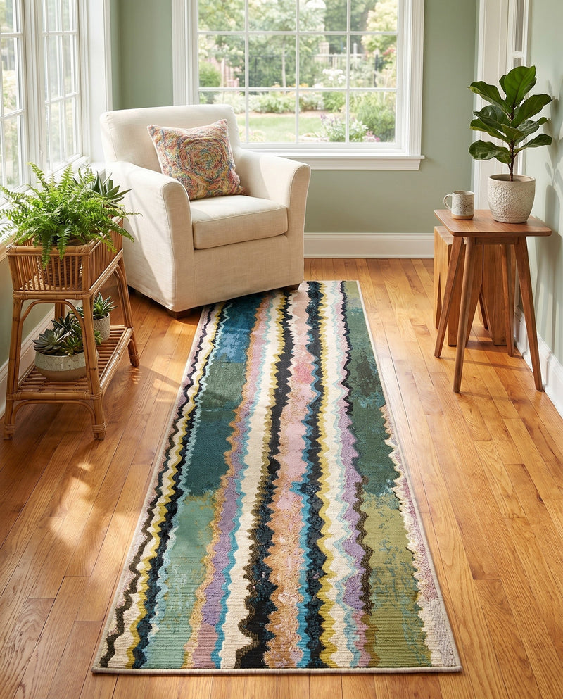 Urban Terrace Collection Area Rug -  Capri Runner Multi  lifestyle 67