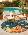 Seaside Haven Rugs Collection Area Rug -  Dunes Round Multi  lifestyle 72