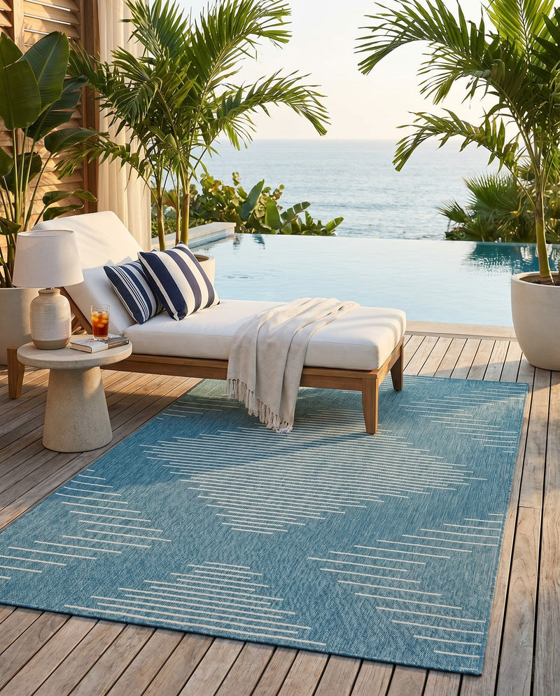 Urban Terrace Collection Area Rug -  Chelsea (Light Aqua) Rectangle Light Aqua  lifestyle 23