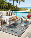 Seaside Haven Rugs Collection Area Rug -  Anchorage Rectangle Blue  lifestyle 21