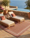 Terrace Fringe Collection Area Rug - Veranda (Rust Red) Rectangle Rust Red  lifestyle 34