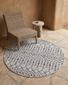 Savannah Pergola Collection Area Rug -  Pergola (Gray) Round Gray  lifestyle 51