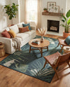 Coastal Terrace Collection Area Rug -  Anchor Rectangle Navy Blue  lifestyle 8
