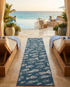 Seaside Haven Rugs Collection Area Rug -  Oceanview Runner Blue  lifestyle 75