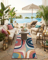 Urban Terrace Collection Area Rug - Venice Runner Multi  lifestyle 55