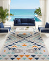 Bahama Breeze Outdoor Collection Area Rug -  Andros Rectangle Gray  lifestyle 8