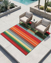 Urban Terrace Collection Area Rug -  Canopy Square Multi  lifestyle 37