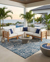 Savannah Escape Collection Area Rug -  Masai Rectangle Navy Blue and Ivory  lifestyle 9