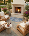Savannah Escape Collection Area Rug -  Amazon (Blue) Hearth Blue  lifestyle 37