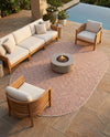Urban Oasis Rugs Collection Area Rug -  Rooftop (Rust Red) Oval Rust Red  lifestyle 40