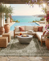 Patio Heritage Collection Area Rug - Savannah (Green) Rectangle Green  lifestyle 27