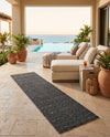Garden Lattice Charm Collection Area Rug - Arbor (Charcoal) Runner Charcoal  lifestyle 47