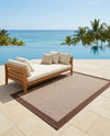 Terrace Fringe Collection Area Rug - Oceanside Rectangle Brown  lifestyle 26