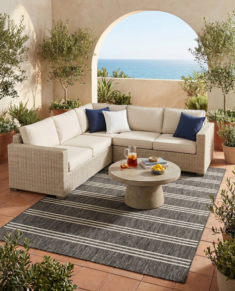 Urban Oasis Rugs Collection Area Rug -  District (Charcoal) Rectangle Charcoal  lifestyle 23