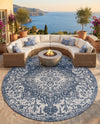 Urban Oasis Rugs Collection Area Rug -  Penthouse (Blue) Round Blue  lifestyle 67