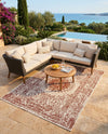Patio Heritage Collection Area Rug -  Lafayette (Rust Red) Rectangle Rust Red  lifestyle 19