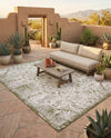 Tribal Terrace Treasures Collection Area Rug - Mayan Marina (Green) Rectangle Green  lifestyle 10