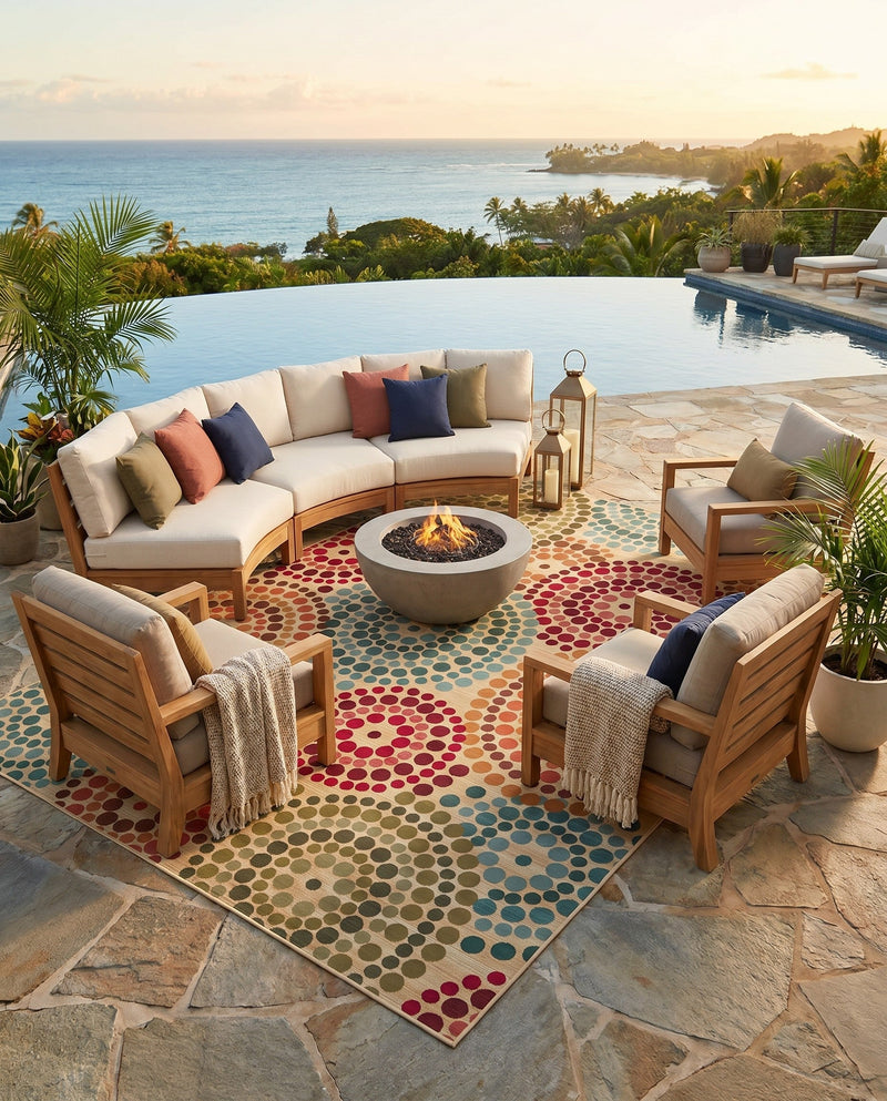 Urban Terrace Collection Area Rug -  Esplanade Rectangle Beige  lifestyle 29