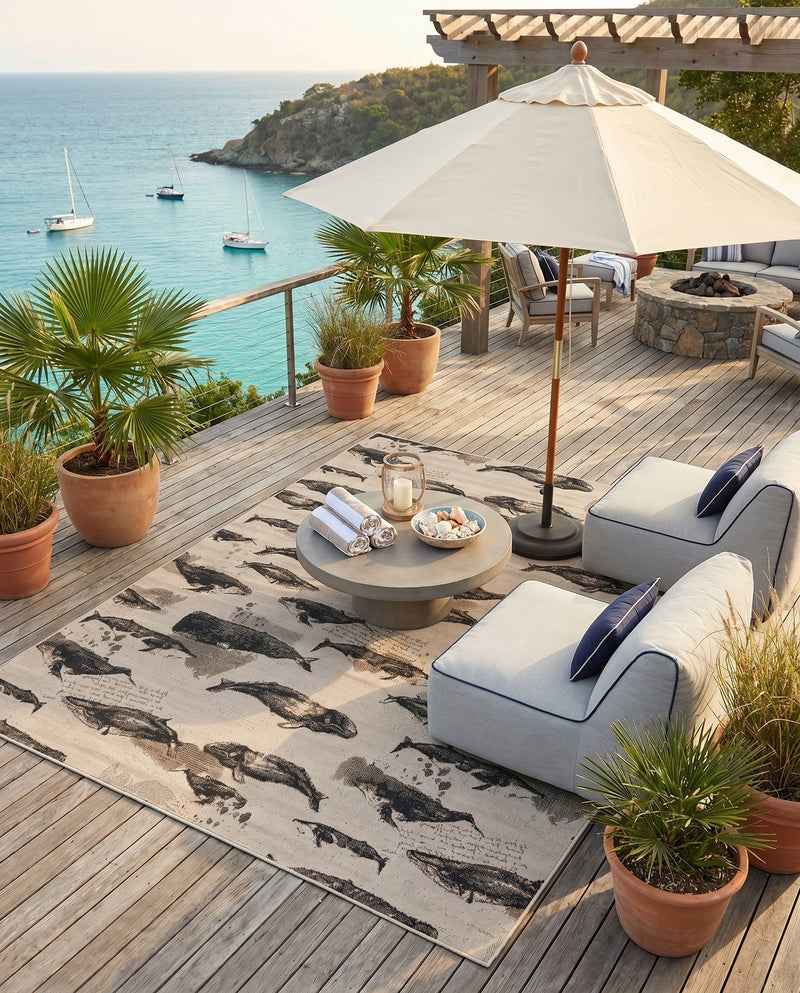 Seaside Haven Rugs Collection Area Rug -  Seabreeze Rectangle Beige  lifestyle 12