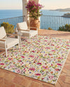 Seaside Blooms Collection Area Rug -  Meadow Rectangle Multi  lifestyle 38