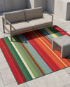 Urban Terrace Collection Area Rug -  Canopy Square Multi  lifestyle 38