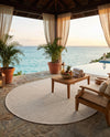 Seaside Serenity Collection Area Rug - Veranda (Light Gray) Oval Light Gray  lifestyle 48