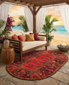 Safari Escape Rugs Collection Area Rug - Serengeti Oval Multi  lifestyle 85