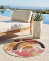 Urban Terrace Collection Area Rug -  Skyline Round Multi  lifestyle 79