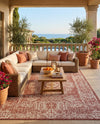 Patio Heritage Collection Area Rug - Savannah (Rust Red) Rectangle Rust Red  lifestyle 13