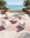 Urban Terrace Collection Area Rug -  Chelsea (Pink) Square Pink  lifestyle 65