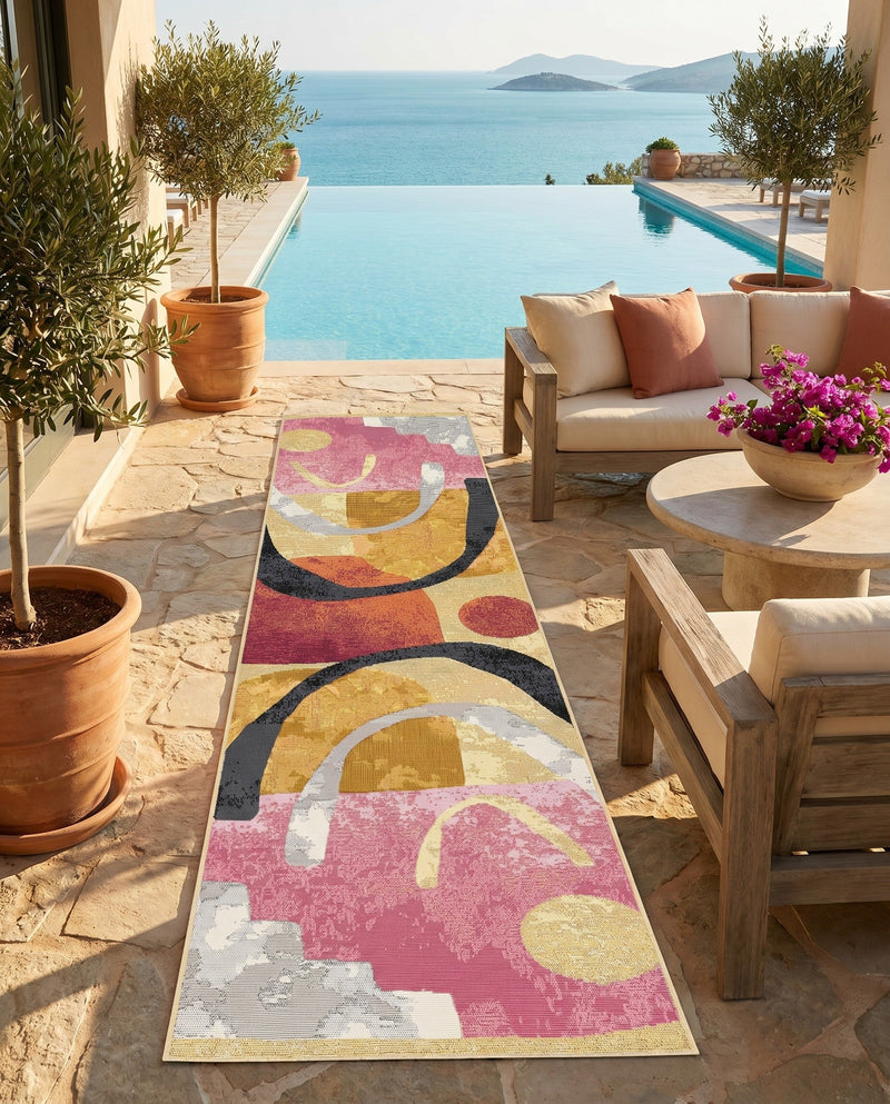 Urban Terrace Collection Area Rug -  Skyline Runner Multi  lifestyle 72