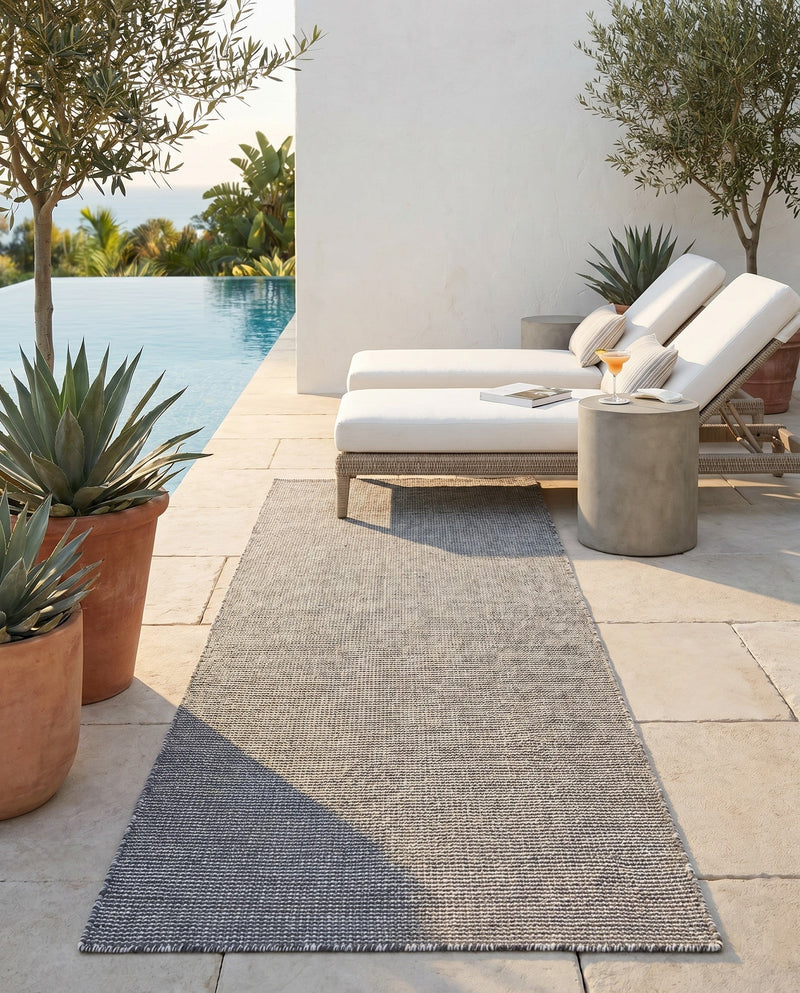 Jill Zarin Sedona Oasis Outdoor Collection Area Rug - Coconino (Silver Stars) Runner Silver Stars  lifestyle 19