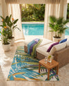 Seaside Blooms Collection Area Rug -  Arcadia Rectangle Multi  lifestyle 26