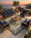 Urban Oasis Rugs Collection Area Rug -  Penthouse (Green) Square Green  lifestyle 20