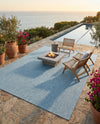 Seaside Serenity Collection Area Rug - Veranda (Aquamarine) Rectangle Aquamarine  lifestyle 23