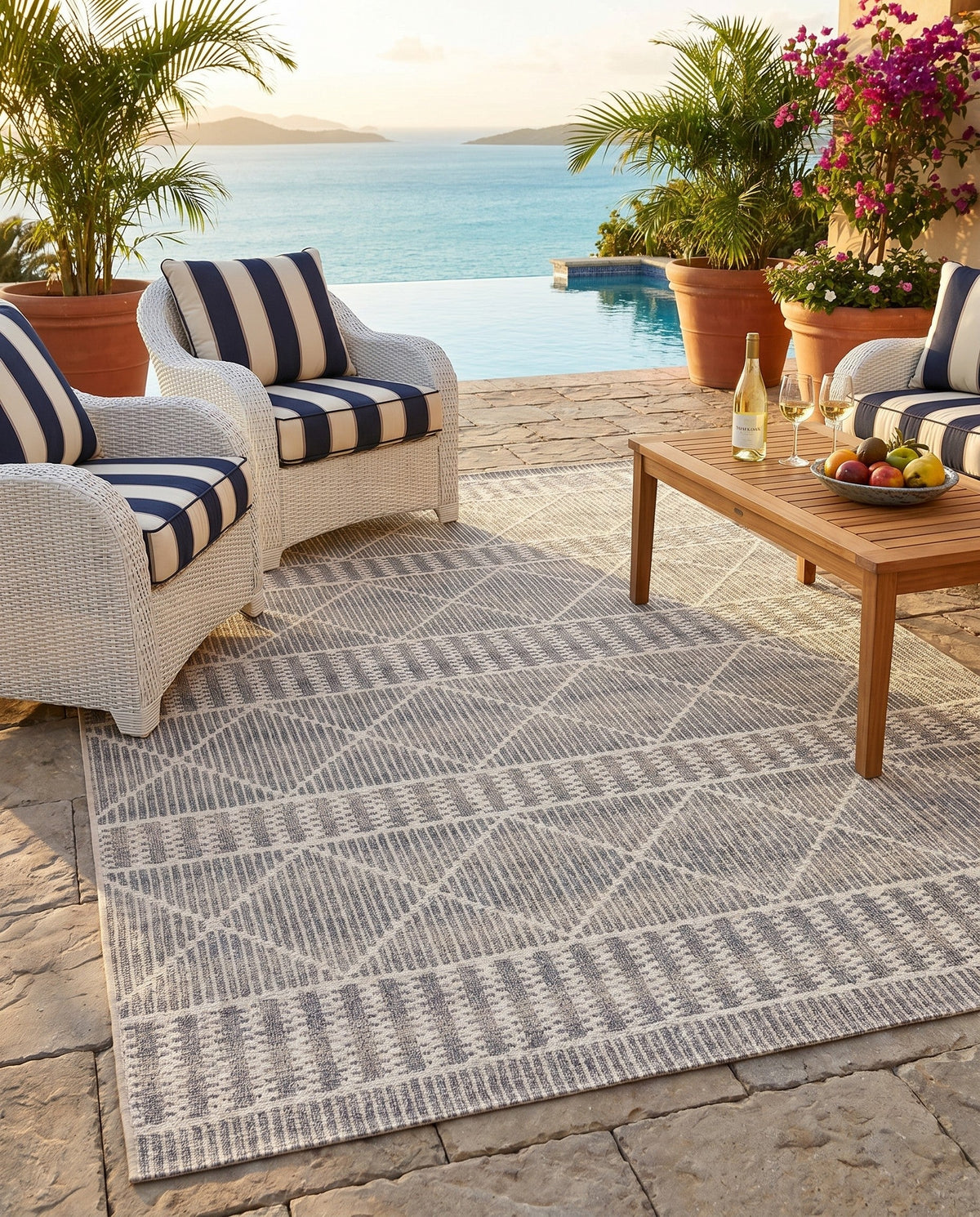 Savannah Pergola Collection Area Rug -  Glade Rectangle Gray  lifestyle 42
