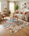 Patio Heritage Collection Area Rug - Tuscany Rectangle Multi  lifestyle 6